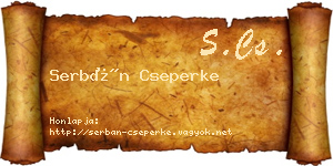 Serbán Cseperke névjegykártya